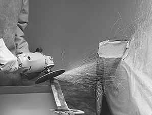 Image of ProductInUse. Front orientation. Spark-Resistant Film.